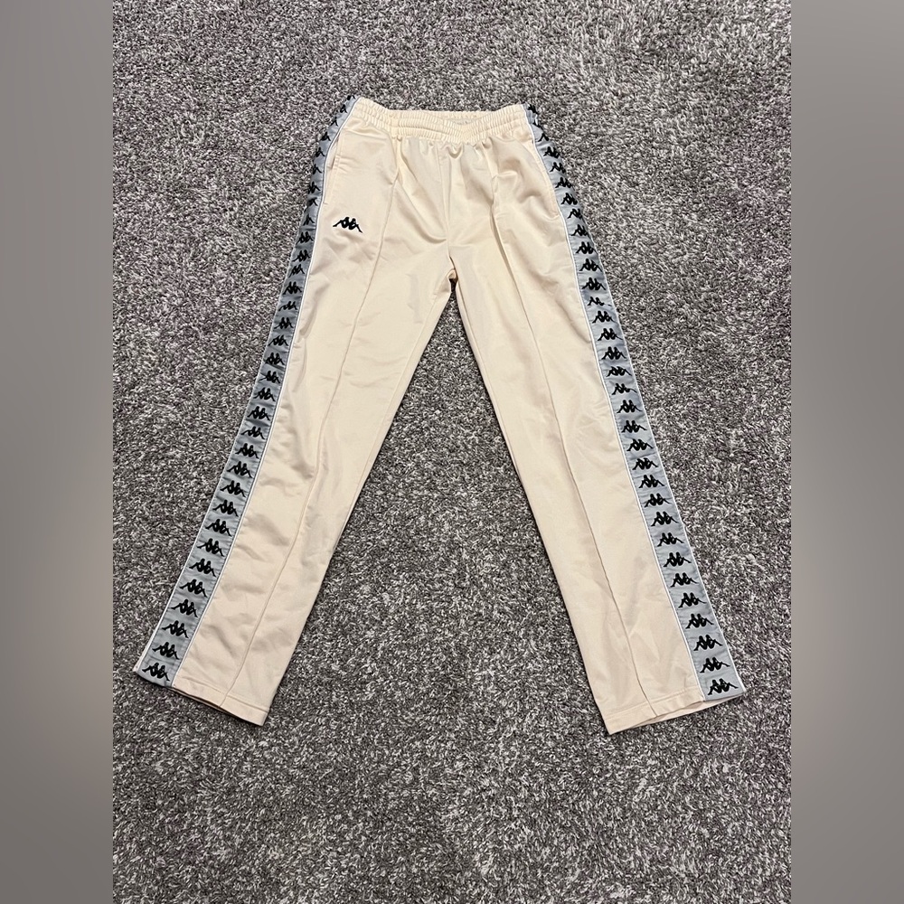 Kappa Cream and Gray Joggers Athletic Style